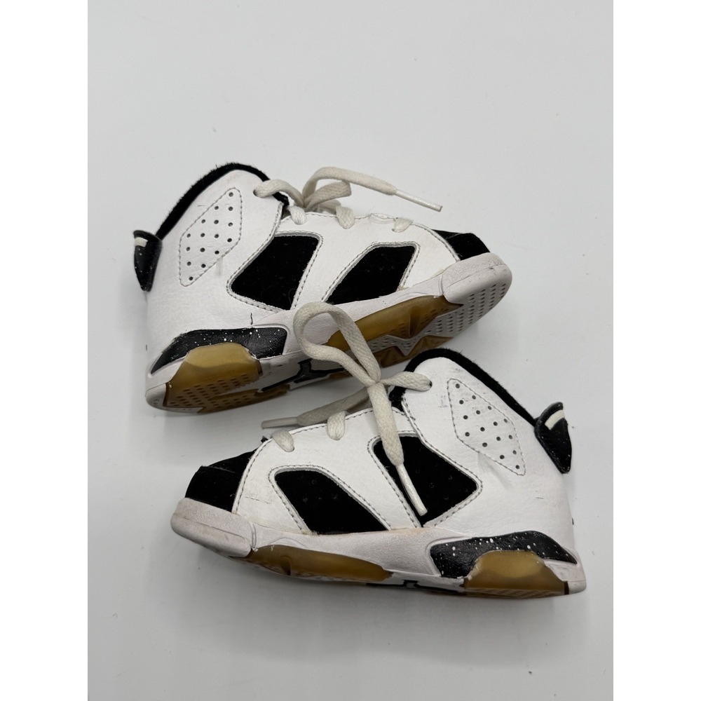 Jordan 6 Retro Oreo 384667-101 Toddler‎ White/Black Size 6.5C